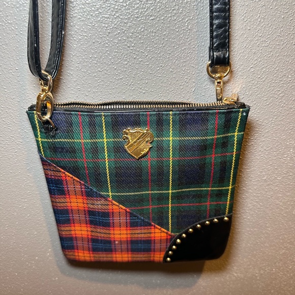 MAC Cosmetics Handbags - MAC Plaid Crossbody Bag with Gold Accents